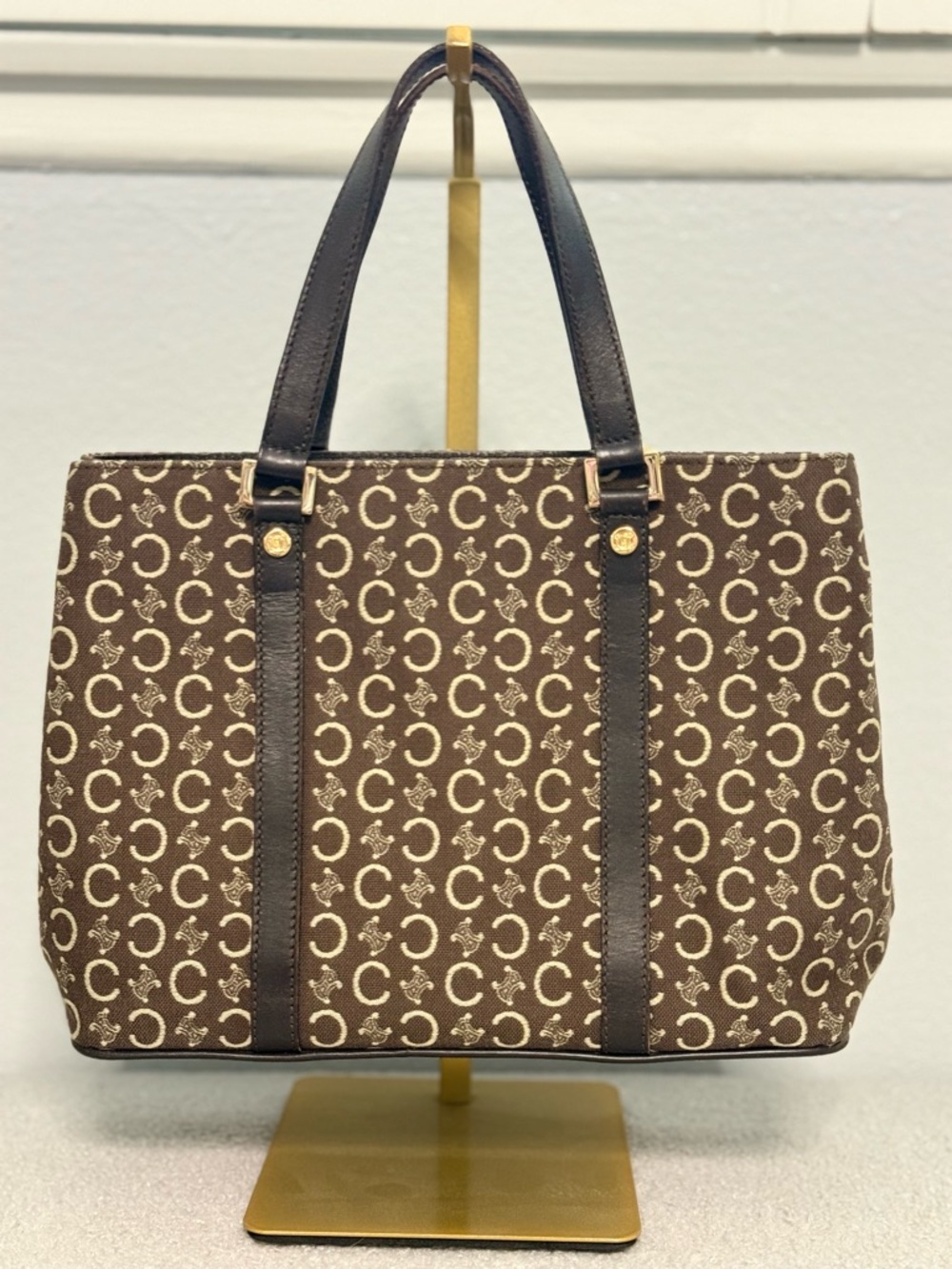 Celine vintage Macadam canvas Tote Bag A timeless classic with Dustbag
